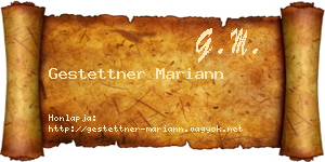 Gestettner Mariann névjegykártya