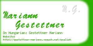 mariann gestettner business card